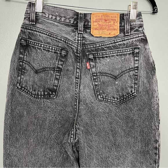 Vintage Levi’s High Rise Straight Leg Made In USA Faded Black Women’s 27 - Picture 4 of 12